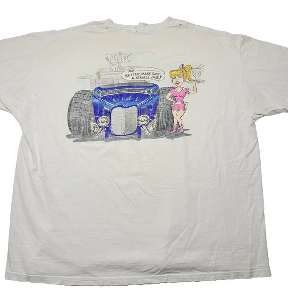 Jerzees Other - Vintage Hot Rod Chop Top Graphic T-Shirt Mens XL Made In USA Thrashed Car Diner